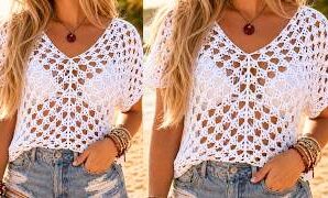 Aprende a tejer blusa de ganchillo fácil y bonita.