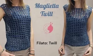 Aprende a tejer hermosa camiseta de sarga.