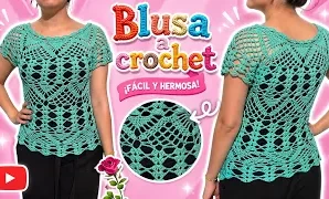 Cómo tejer preciosa blusa a crochet.
