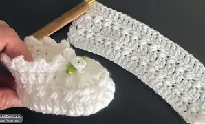 Aprende a tejer precioso zapato para bebé.