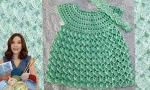 Cómo tejer genial vestido de bebé de ganchillo.