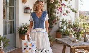 Aprende a tejer preciosa blusa aura de crochet.