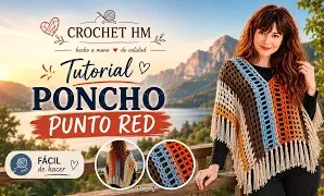 Cómo tejer lindo poncho con restos de lana.