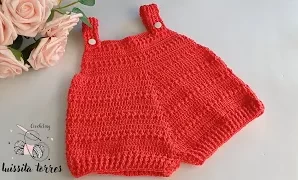 Aprende a tejer novedoso enterizo para bebé.