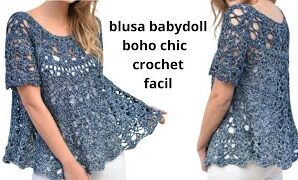 Cómo tejer a crochet blusa o vestido chic.