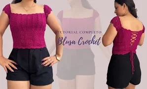 Cómo tejer blusa de verano a crochet estilo corset.