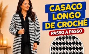 Cómo tejer lindo abrigo largo de ganchillo.
