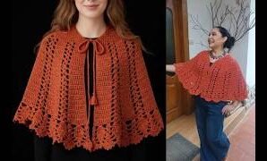 Aprende a tejer capa vintage a crochet.