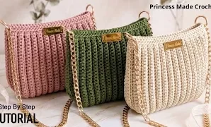 Aprende a tejer fácil y rápido bolso de ganchillo.