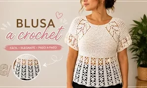 Como tejer fácil y sencilla blusa a crochet.