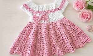 Cómo tejer precioso vestido para bebé a crochet.