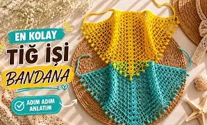 Cómo tejer preciosa bandana estilo playero chic.