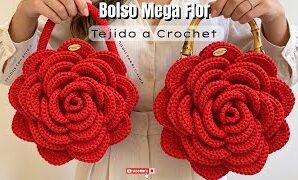 Cómo tejer hermoso bolso flor en tendencia a crochet.