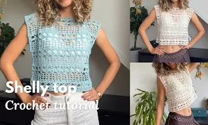 Cómo tejer lindo top Shelly a crochet.
