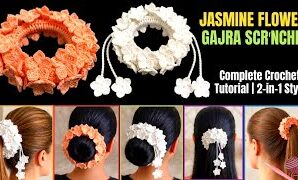 Aprende a tejer hermoso coletero con forma de flor a crochet.