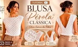 Cómo tejer elegante blusa clásica de ganchillo.