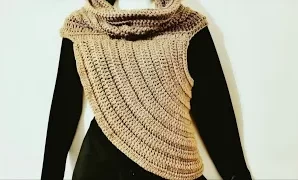 Cómo tejer genial chaleco asimétrico a crochet.