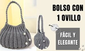 Aprende a tejer fácil y elegante bolso a crochet.