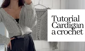 Cómo tejer fácil y rápido cárdigan estilo sézane a crochet.