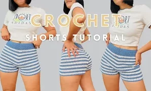 Cómo tejer fácil patrón de shorts de ganchillo.