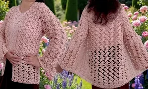Aprende a tejer fácil y linda chaqueta a crochet.