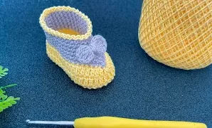 Aprende a tejer fáciles y rápidos zapaticos de bebé a crochet.