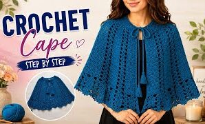 Cómo tejer elegante poncho a crochet.