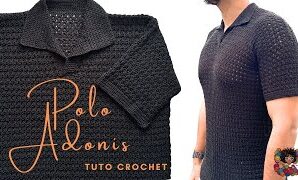 Cómo tejer una polo para hombre Adonis de crochet.