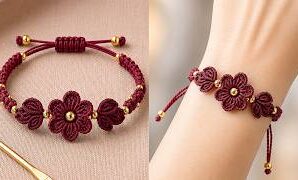 Cómo tejer súper fácil patrón de pulsera de ganchillo.
