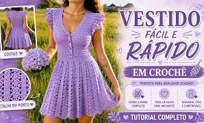 Cómo tejer fácil y rápido vestido de ganchillo.