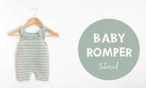 Aprende a tejer adorable pelele de bebé a crochet.