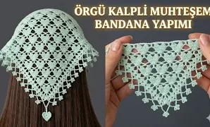 Cómo tejer precioso pañuelo de punto a crochet.