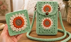Aprende a tejer fácil bolso de mano de ganchillo.