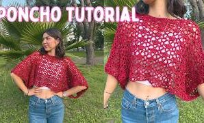 Aprende a tejer fácil poncho a crochet.
