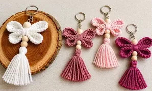Cómo tejer hermoso llavero de libélula a crochet.