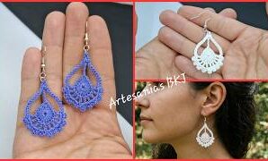 Cómo tejer preciosos aretes a crochet.