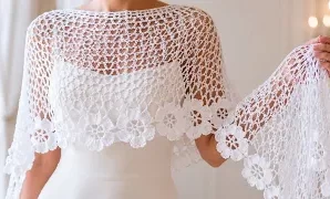Cómo tejer fácil y elegante patrón de encaje para chal.
