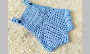 Cómo tejer fácil overol a crochet para bebé.