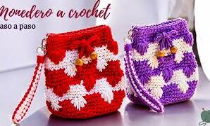 Aprende a tejer elegante monedero a crochet.