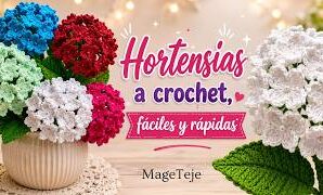 Aprende a tejer nuevo patrón de hortensias de crochet.