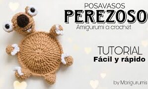 Aprende a tejer lindo posavasos perezoso a crochet.