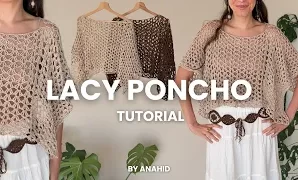Cómo tejer genial poncho de ganchillo para el verano.