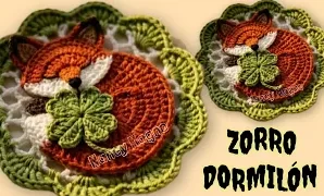 Cómo tejer adorable zorro dormilón a crochet.