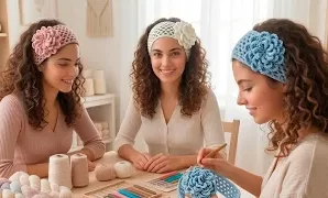 Cómo tejer lindas diademas a crochet.