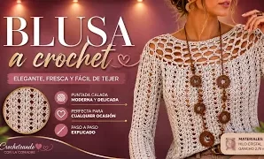 Cómo tejer elegante y fácil blusa a crochet.