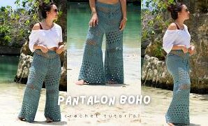 Cómo tejer lindo pantalón de playa a crochet.