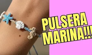 Cómo tejer fácil y original pulsera marina a crochet.