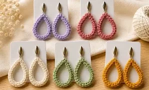 Cómo tejer lindo y sencillo pendiente de crochet.