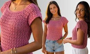 Aprende a tejer súper fácil blusa de ganchillo.