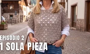 Cómo tejer fácil poncho a crochet.
